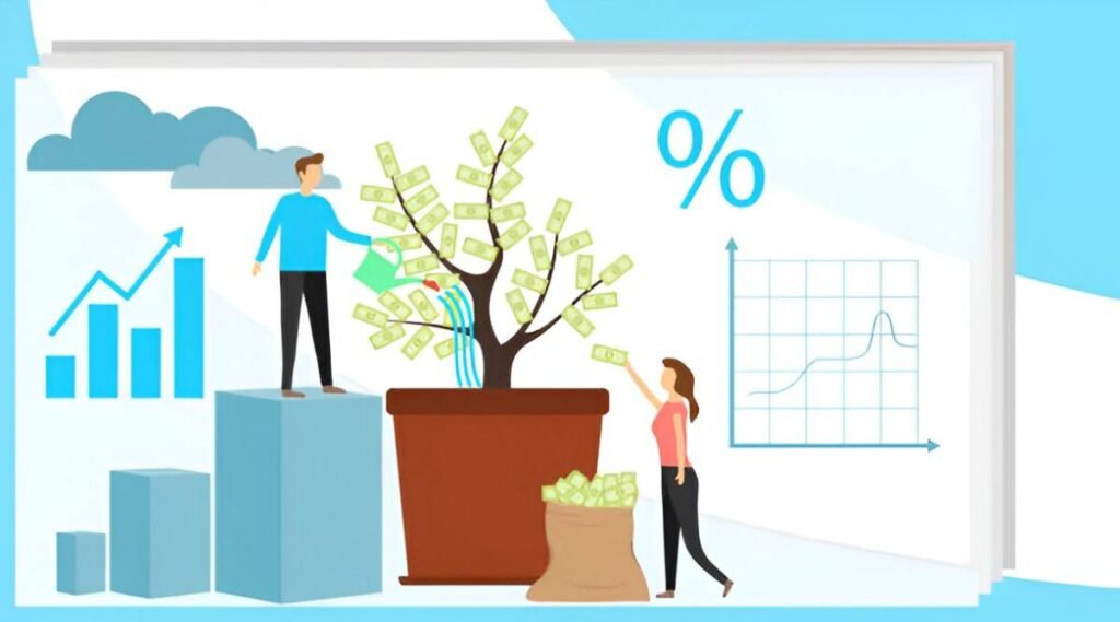adding investment earnings to tax free compound interest growth